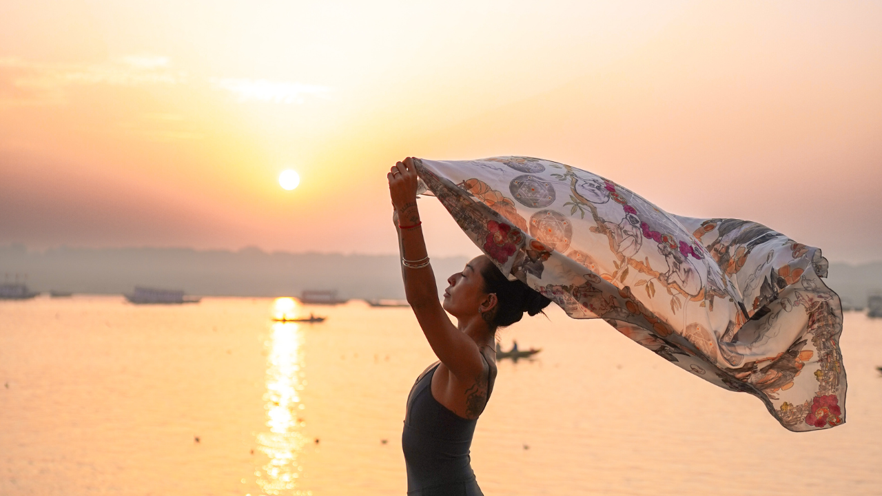 Silk Varanasi Scarf