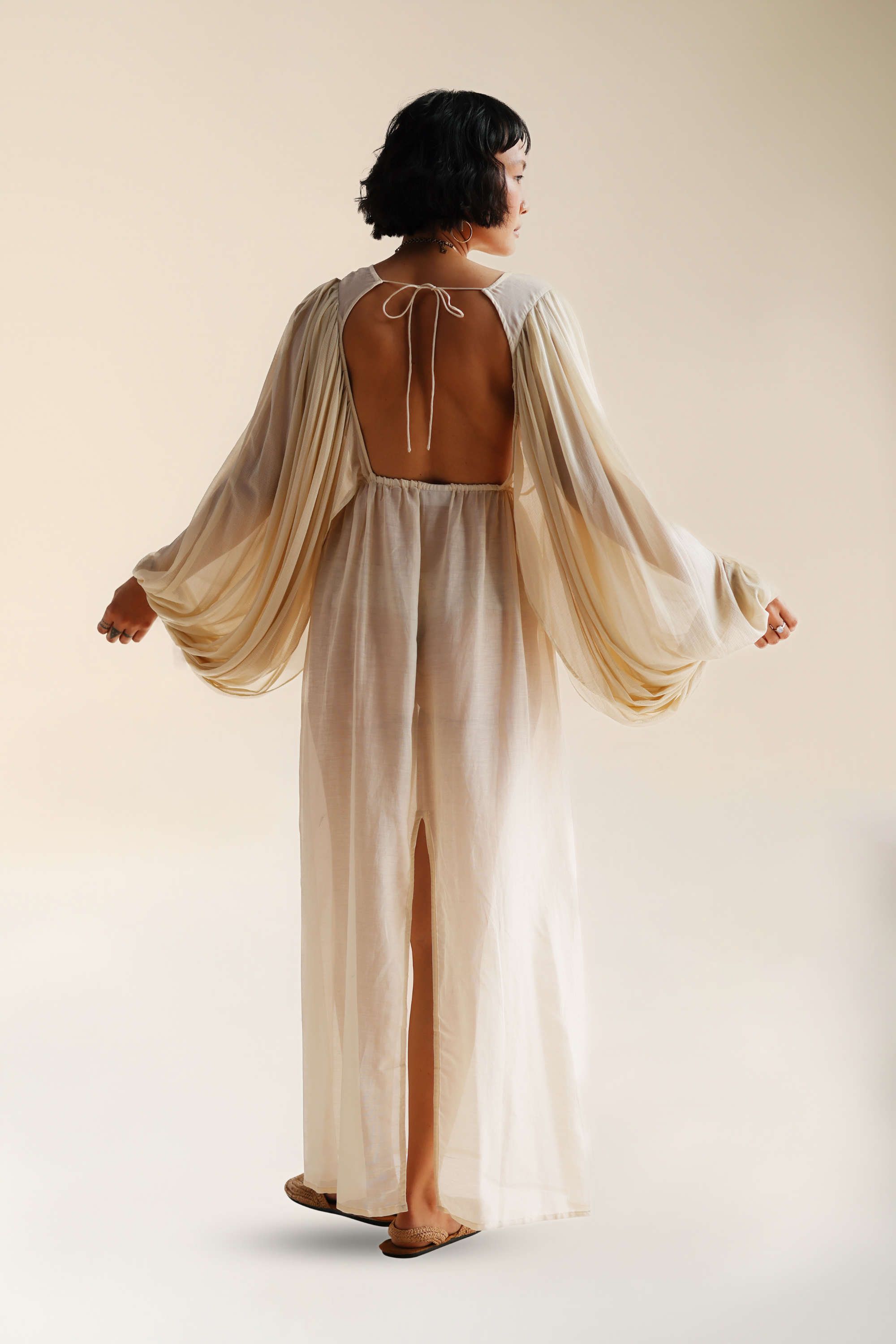 Yasmin Dress Cream | Long Sleeved Ethereal Floaty Maxi Dress | FARA Boutique - FARABOUTIQUE Yasmin Dress Cream | Long Sleeved Ethereal Floaty Maxi Dress | FARA Boutique - FARABOUTIQUE