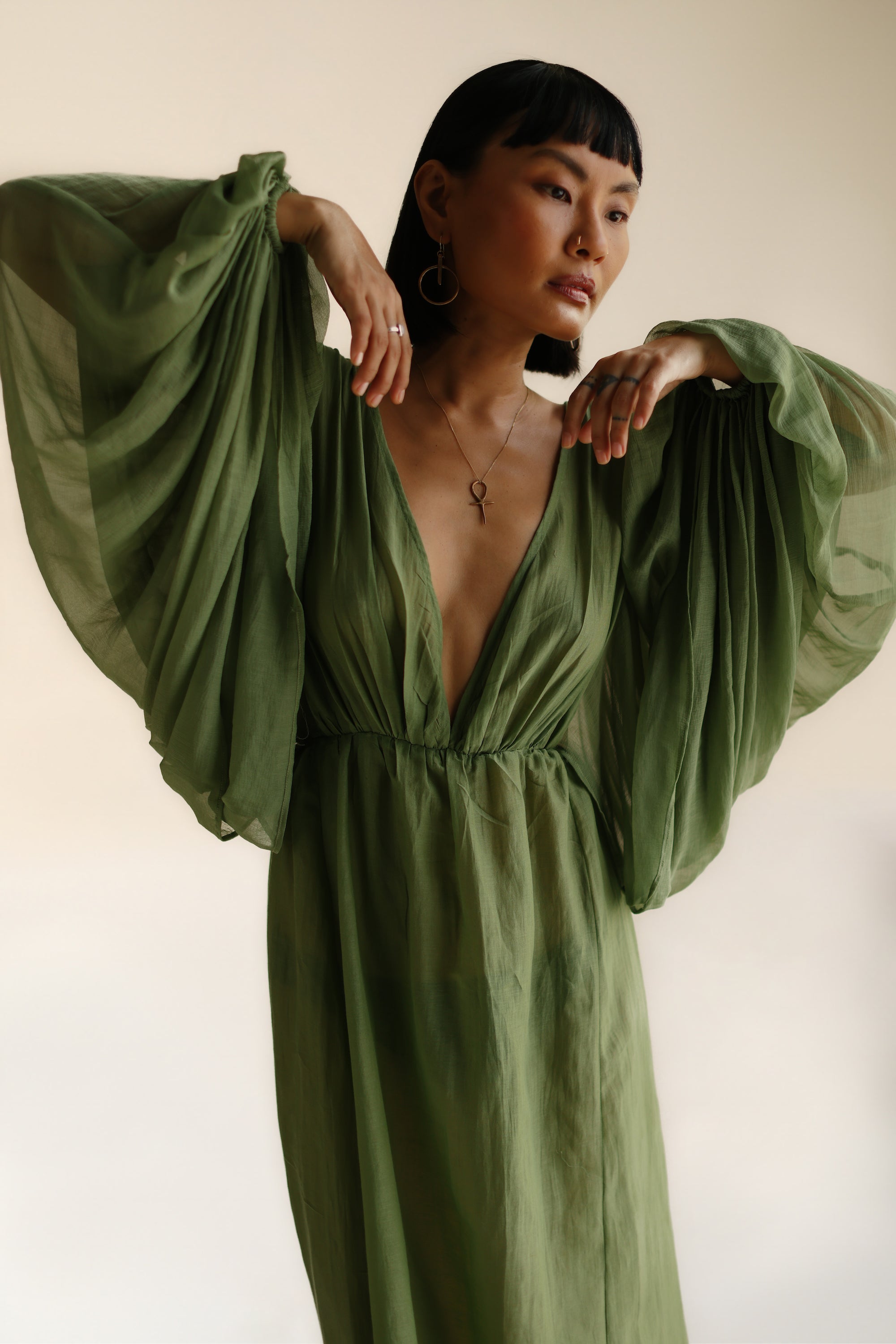 Dark Green Boho Dress Dark Green Boho Dress