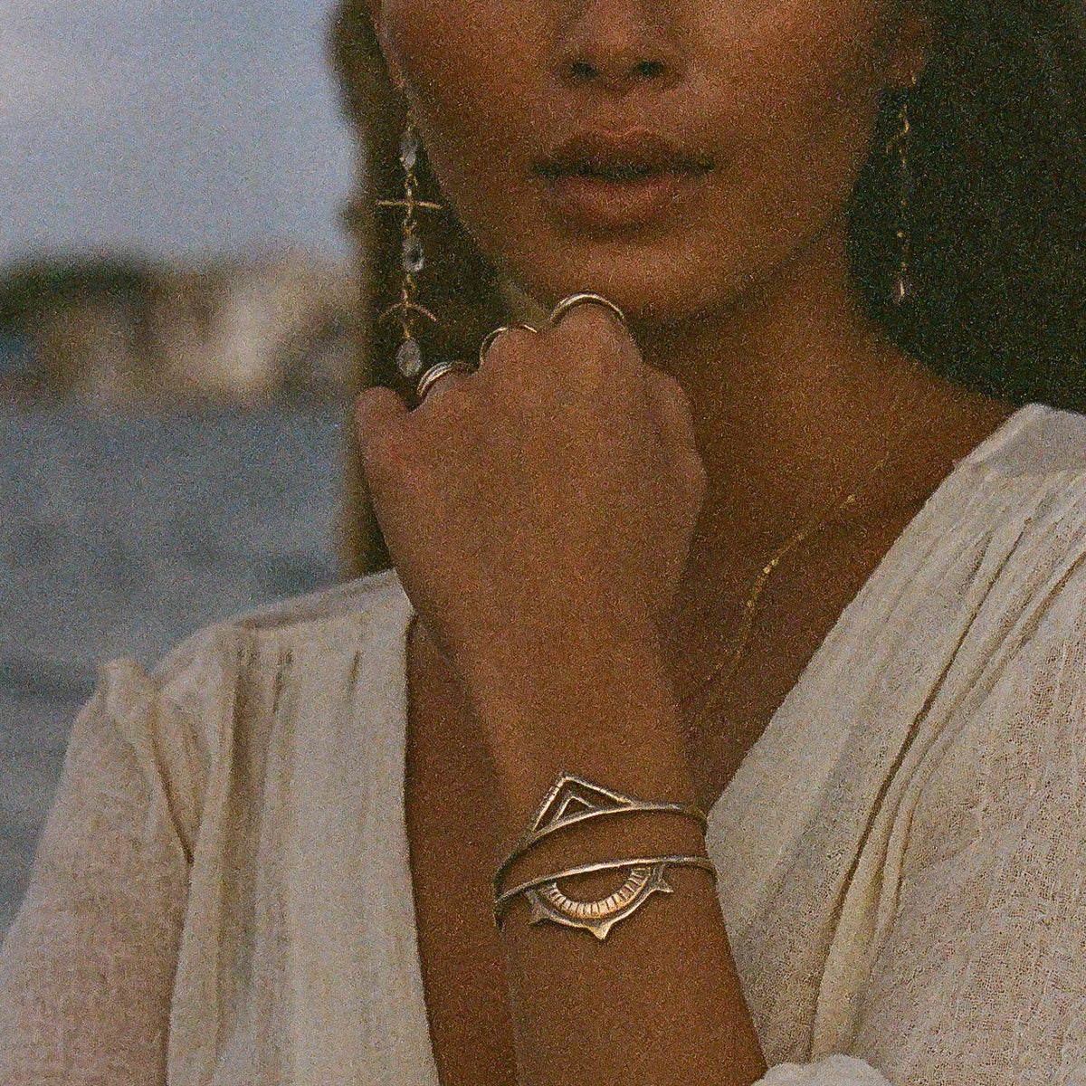 SUNKEEPER & PYRAMIDS CUFF SET