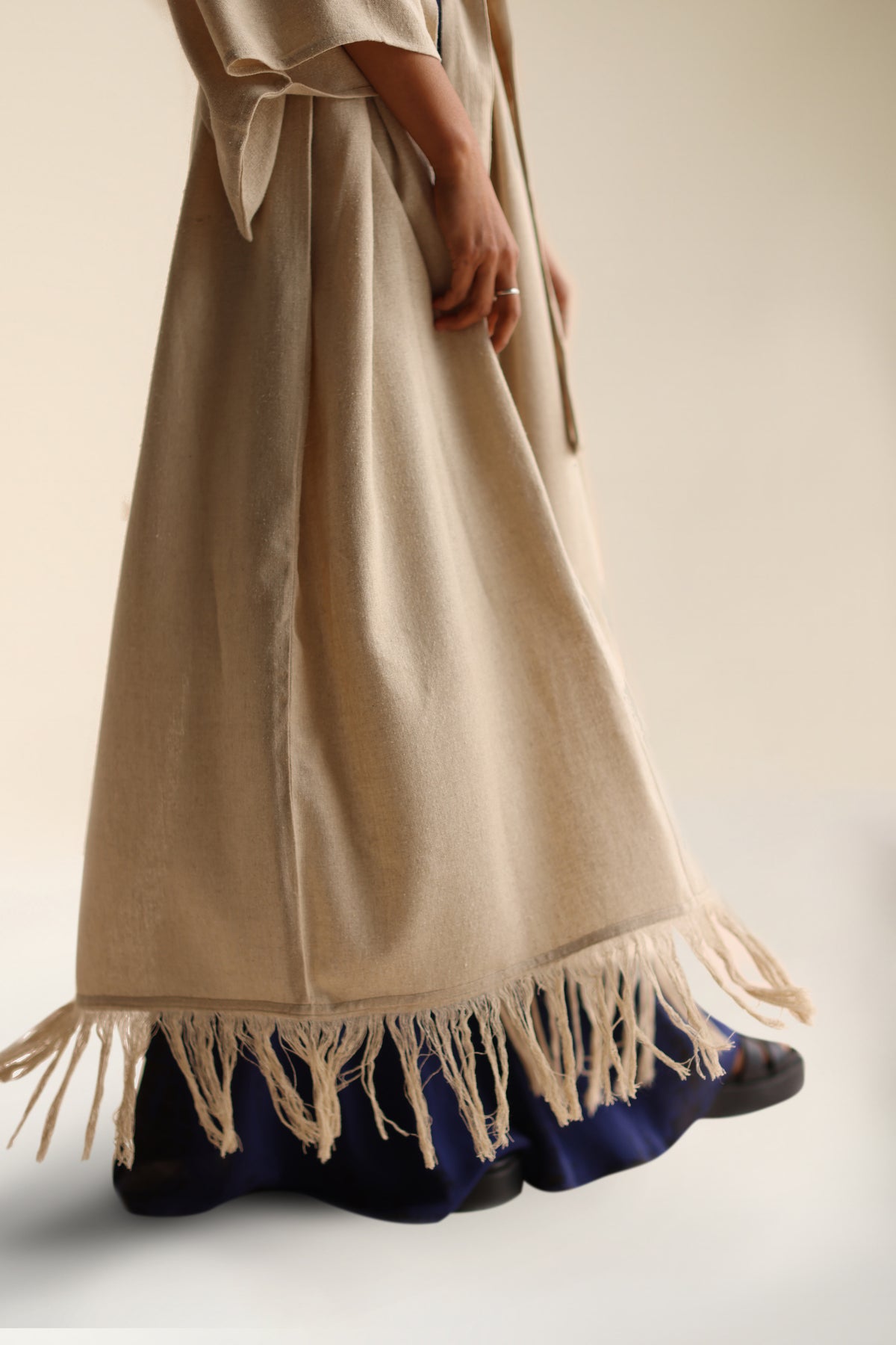 LONG RAW SILK KIMONO