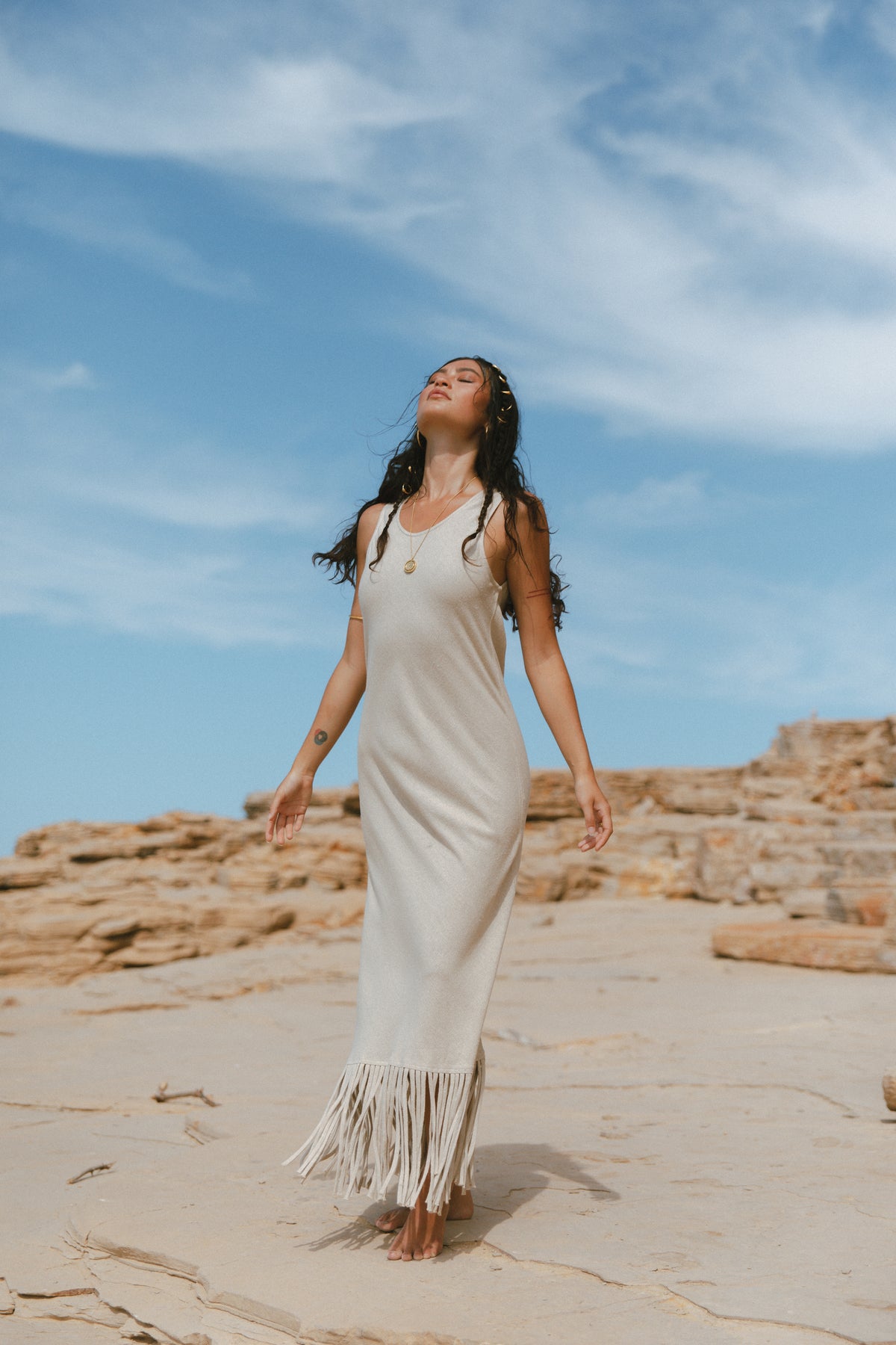 NOMAD FRINGE DRESS